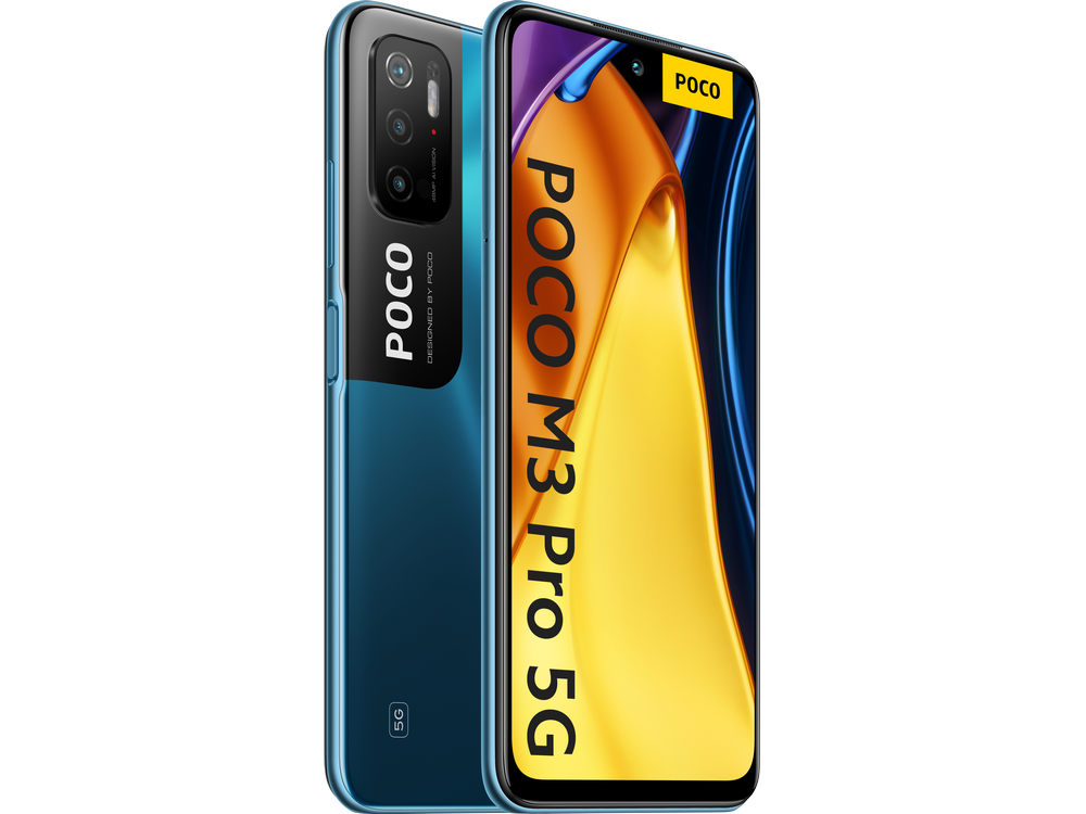POCO M3 Pro 5G, Azul, 128 GB, 6 GB RAM, 6.5" Full HD+, MediaTek Dimensity 700, 5000 mAh, Android 11
