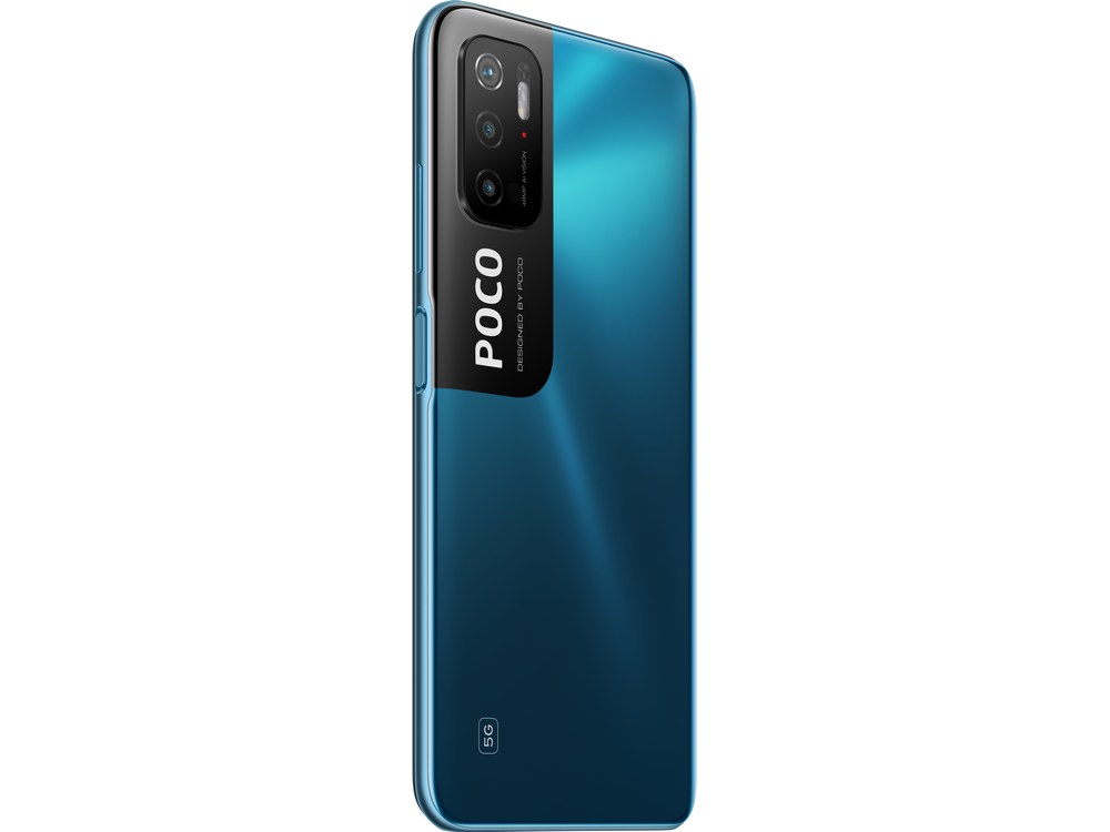 POCO M3 Pro 5G, Azul, 128 GB, 6 GB RAM, 6.5" Full HD+, MediaTek Dimensity 700, 5000 mAh, Android 11
