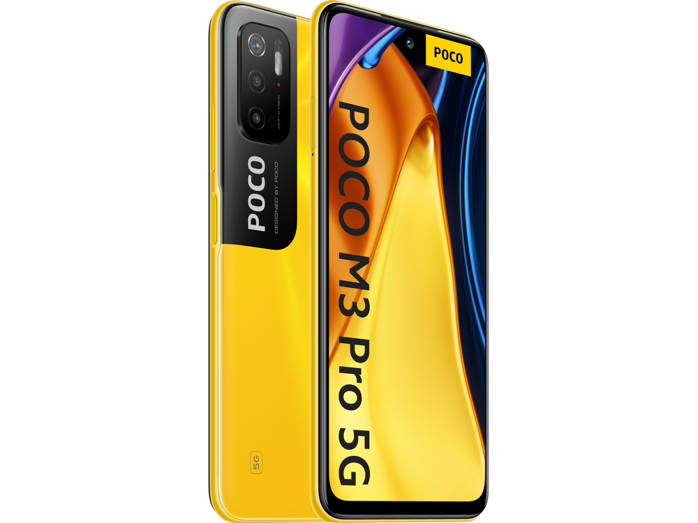 POCO M3 Pro 5G, Amarillo, 64 GB, 4 GB RAM, 6.5" Full HD+, MediaTek Dimensity 700, 5000 mAh, Android 11