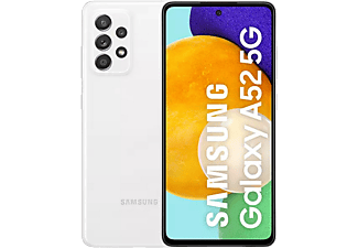Móvil - Samsung Galaxy A52 5G, Blanco, 128GB, 6GB RAM, 6.5" Full HD+, SDM720G Octa-Core, 4500 mAh, Android 11