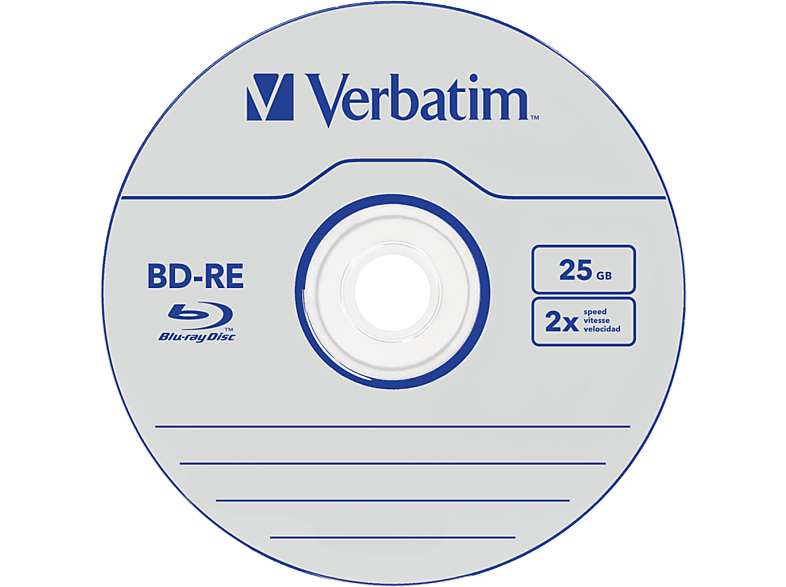 VERBATIM BD-RE BluRay újraírható lemez, 25GB, 1 db (43615)