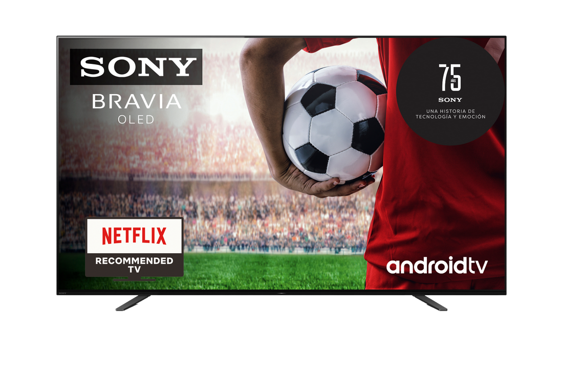 TV OLED 65" - Sony KE65A8BAEP, UHD4K, X1 Ultimate, Acoustic Surface Audio, Smart Tv(Android TV), HDR, Negro
