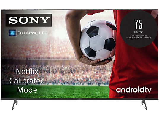 TV LED 65" - Sony KE65XH9096BAEP, UHD 4K, HDR, X1, FALD, Smart TV (Android TV), Asistente de Google, Negro