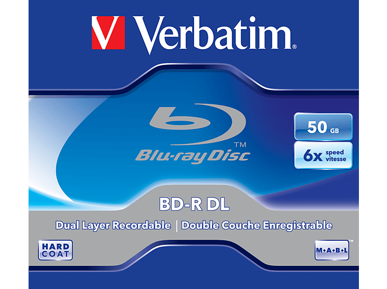 VERBATIM BD-R BluRay kétrétegű lemez, 50 GB, 1 db (43748)