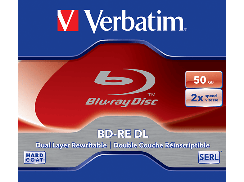 VERBATIM BD-RE BluRay kétrétegű újraírható lemez, 50 GB, 1 db (43760)