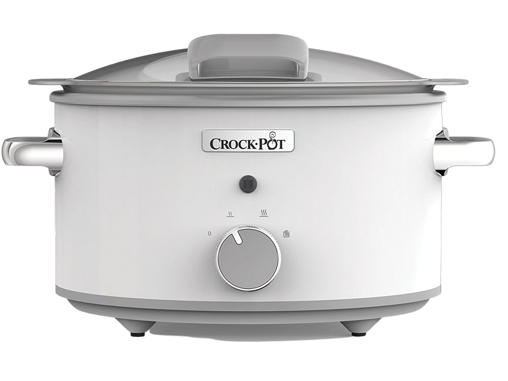 Crockpot Csc038x Duraceramic olla de lenta 4.5l blanca csc038x01 manual tapa abatible 250 w 4.5 con recipiente compatible fuego e para preparar todo