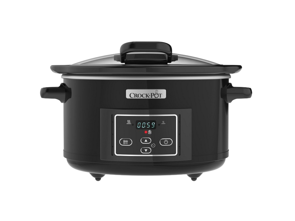 Olla De Lenta crockpot cs052 csc052x01 digital para preparar todo tipo recetas 4.7 litros acero inoxidable negro csc052x 4.7l 220