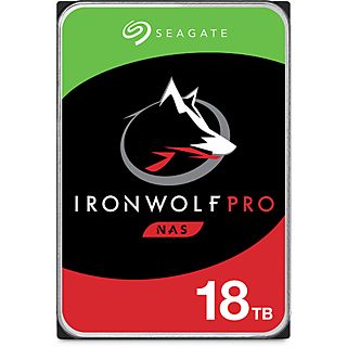 SEAGATE 18TB Festplatte IronWolf Pro NAS HDD +Rescue, 3.5 Zoll, Bis 260 MB/s, 7200rpm, 256MB Cache, Silber