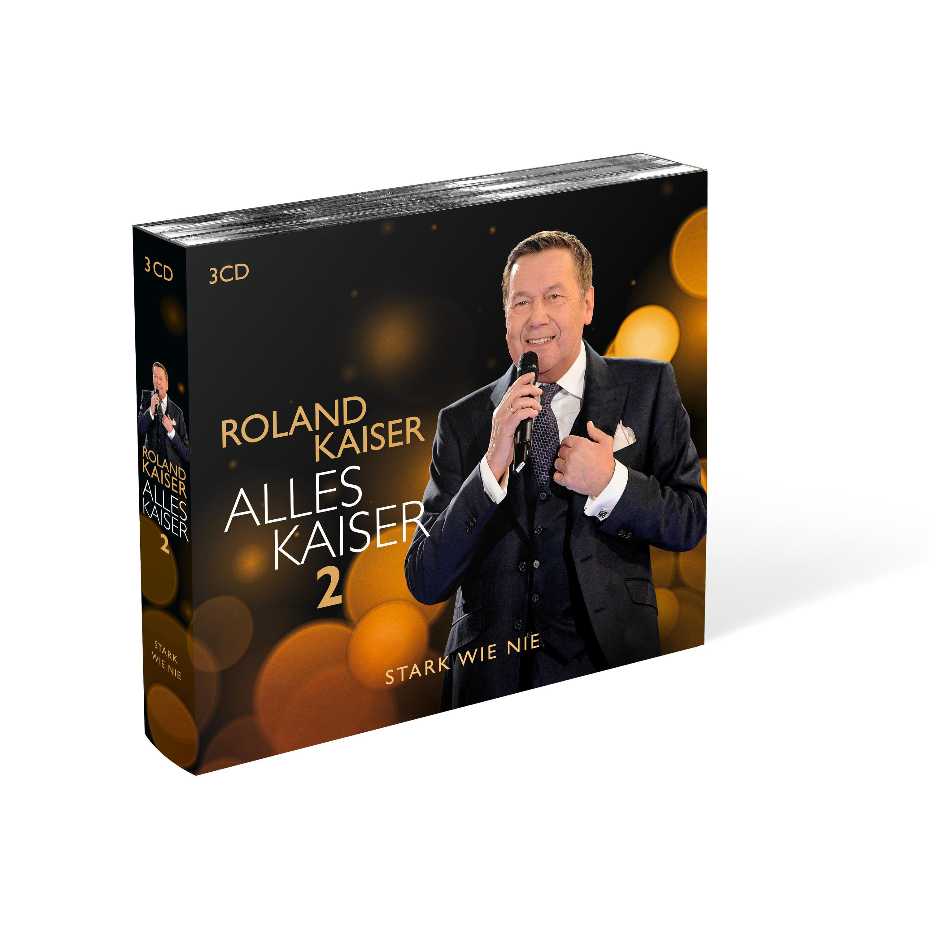 CD-Box mit Mann auf dem Cover, Mikrofon in der Hand. Goldener Text.