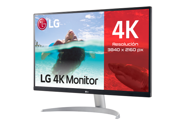 Monitor - LG 27UP600-W, 4K Ultra HD, 5 ms, 60 Hz, HDR 10, LED, Edge, Global Dimming