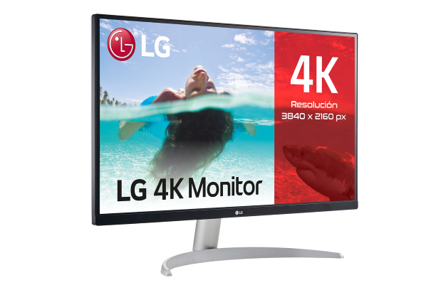 Monitor - LG 27UP600-W, 4K Ultra HD, 5 ms, 60 Hz, HDR 10, LED, Edge, Global Dimming