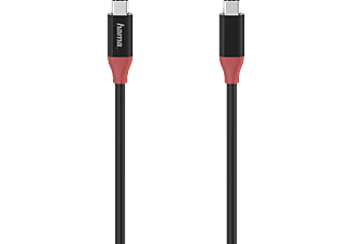 HAMA 0.8 m USB4 Gen3 Typ-C Kabel, Schwarz