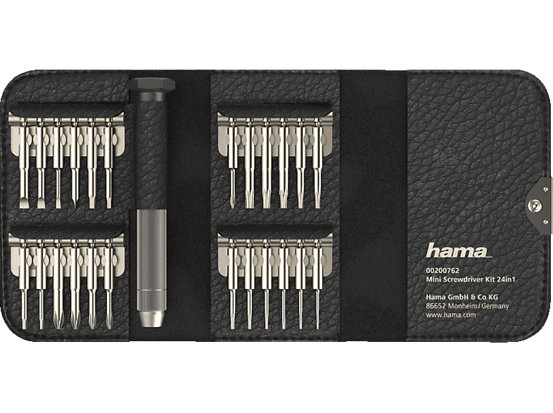 HAMA 24in1 Mini-Schraubendreher-Set, Schwarz