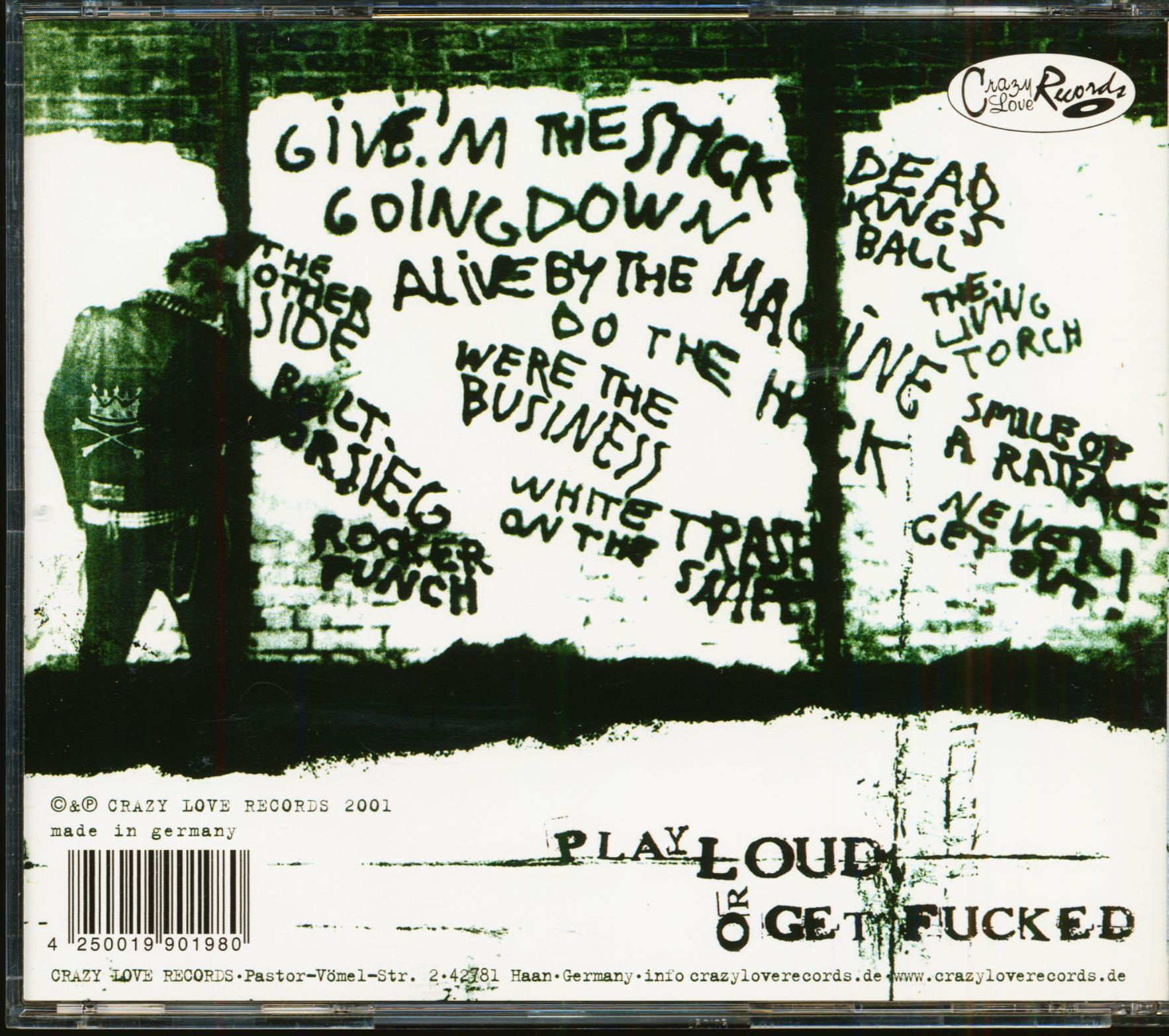 Ein Albumcover mit handgeschriebenem Text, einer Person und einem Logo.