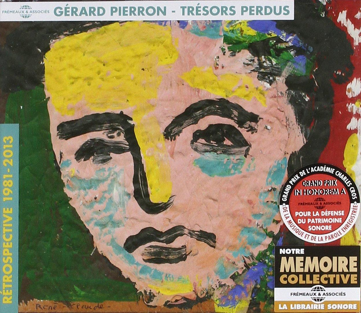 Pochette d'album avec un visage peint et du texte en français, avec des éléments artistiques.