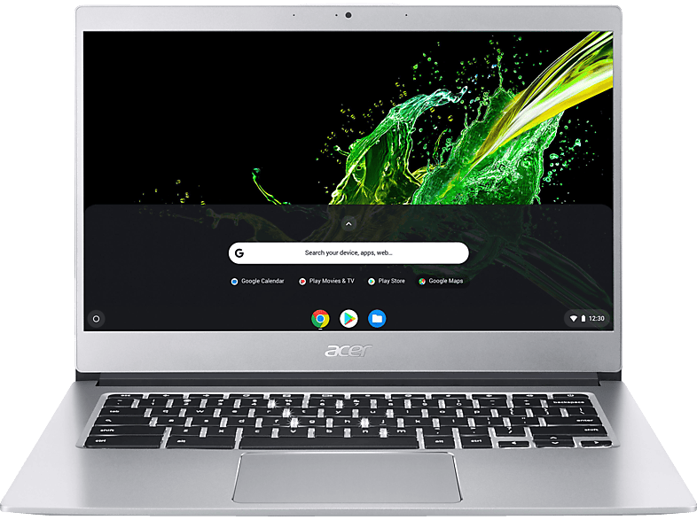 ACER Chromebook 514 (CB514-1HT-P3GK) Aluminium-Unibody, Chromebook, mit 14 Zoll Display Touchscreen, Intel® N4200 Prozessor, 4 GB RAM, 64 GB eMMC, Intel®, HD 505, Silber Google Chrome OS