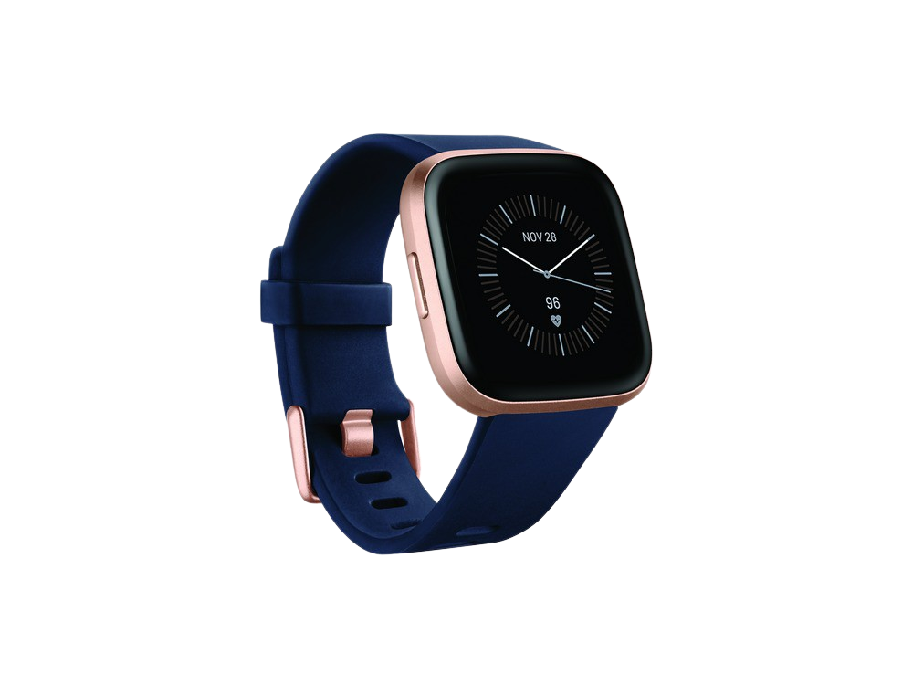 Smartwatch - Fitbit Versa 2, Oro rosa premium, GPS, Sumergible, 15 modos ejercicio, Análisis + 2 correas