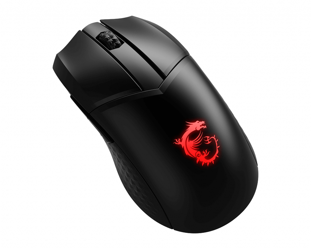 MSI Clutch GM41 Lightweight wireless Gaming Maus (kabellos, PAW-3370 Sensor, 400 - 6400 DPI, 6 Tasten, schwarz, RGB Logo)