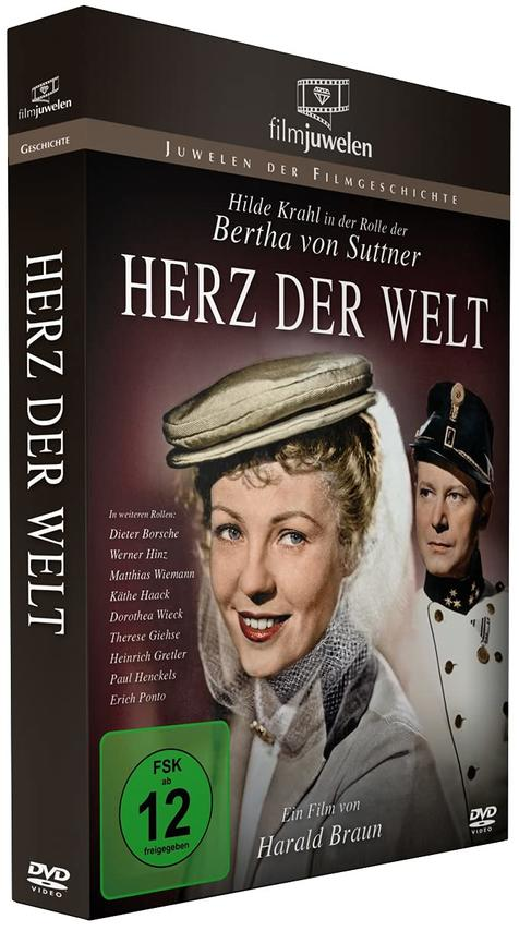 DVD-Cover des Films 'Herz der Welt' mit einer Frau und einem Mann in Uniform.