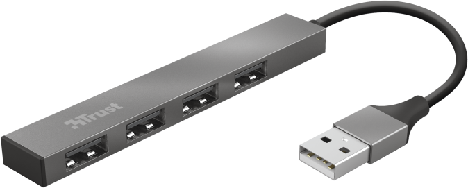 TRUST Halyx 4 portos alumínium mini USB hub (23786)