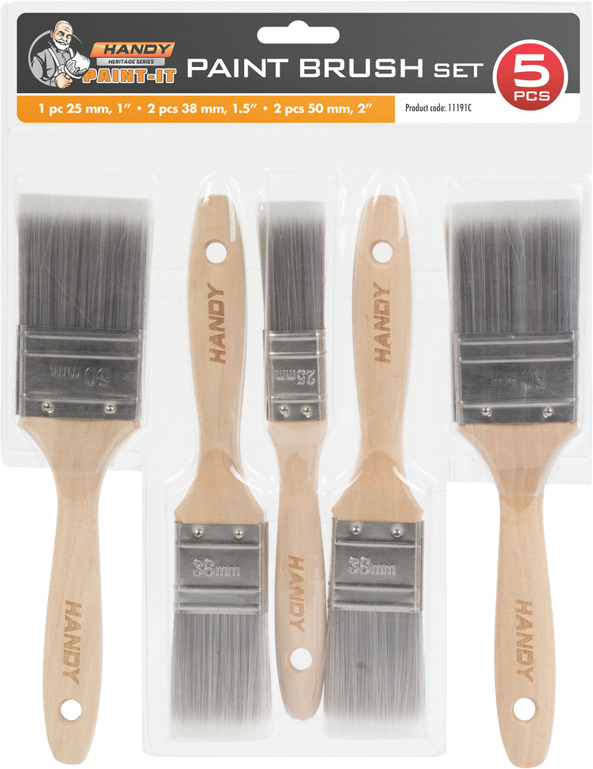 HANDY 11191C Festőecset szett, 5 db, 1x1" / 2x1,5" 2x2