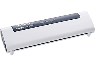 Envasadora al vacío - Leifheit 3280 Vacu Power 100, 80 W, 4 l/min, Función pulso, 10 bolsas incluidas, Blanco