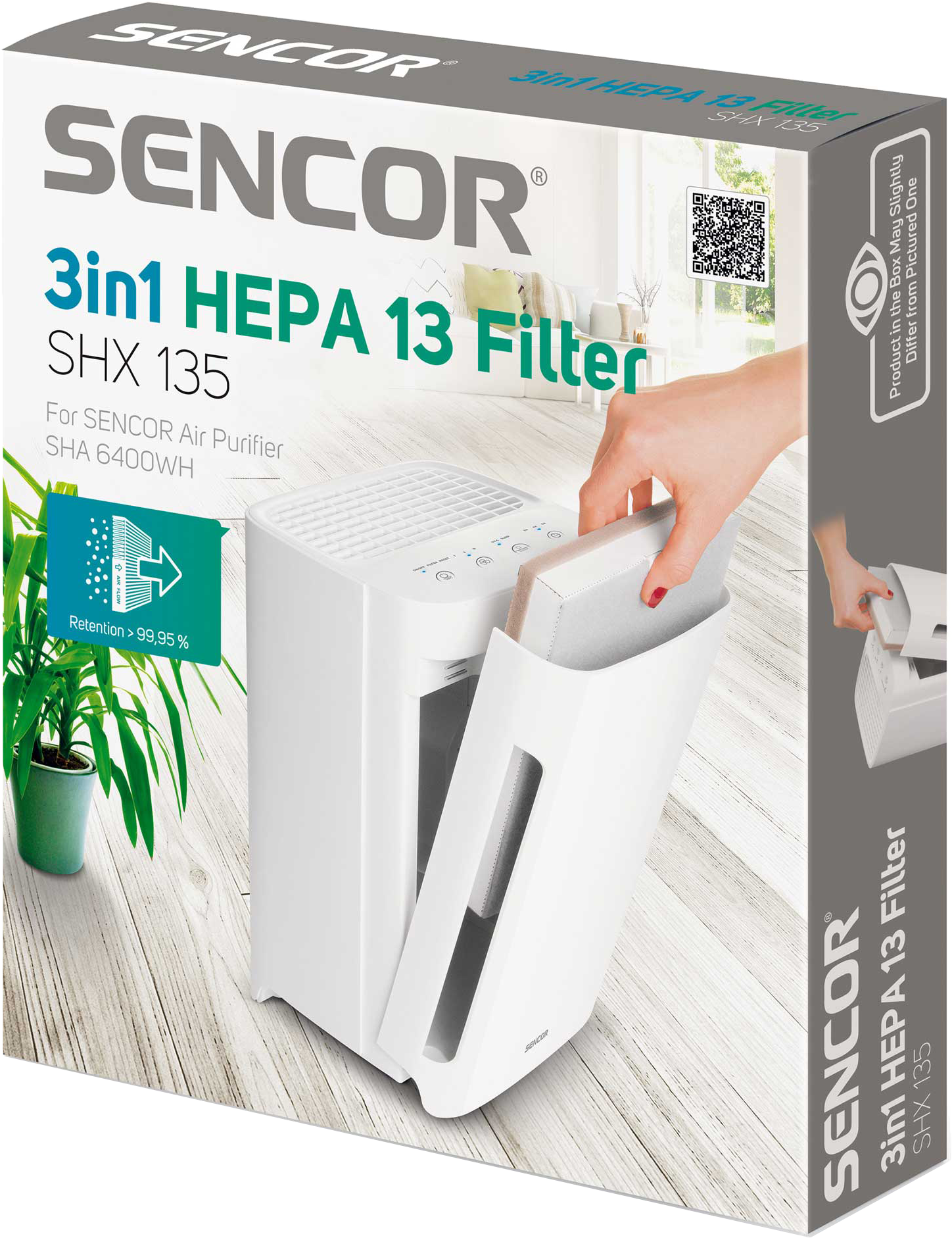 SENCOR SHX 135 HEPA 13 filter, 3 az 1-ben, SHA 6400WH légtisztítóhoz