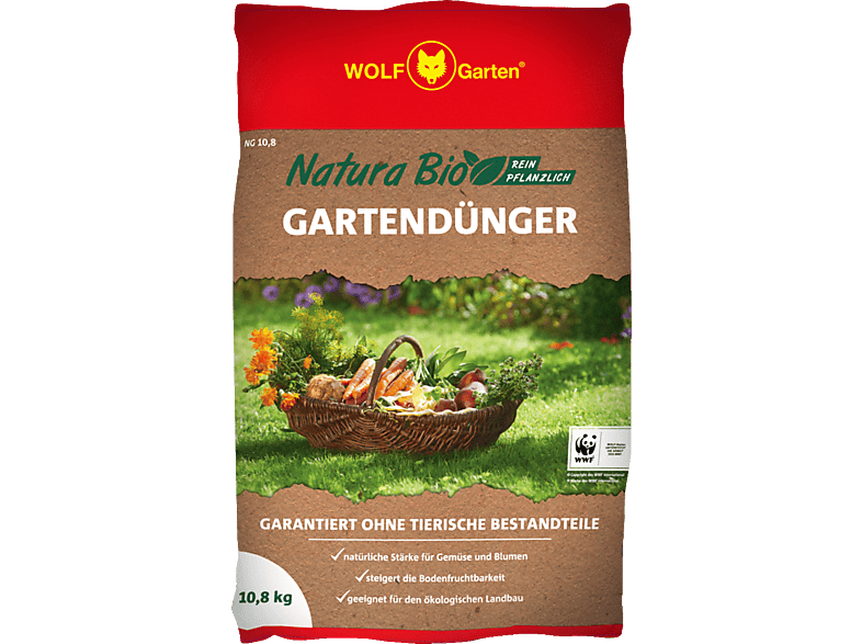 WOLF GARTEN NG 10,8 /D/A NATURA Gartendünger Braun/Rot
