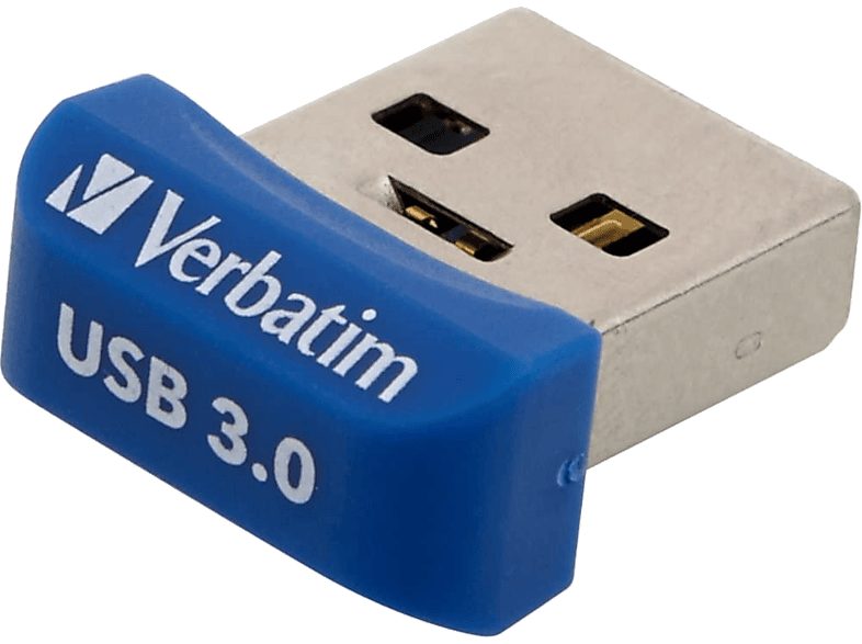 VERBATIM Nano Store'n'Stay pendrive 16GB, USB 3.0, kék (98709)