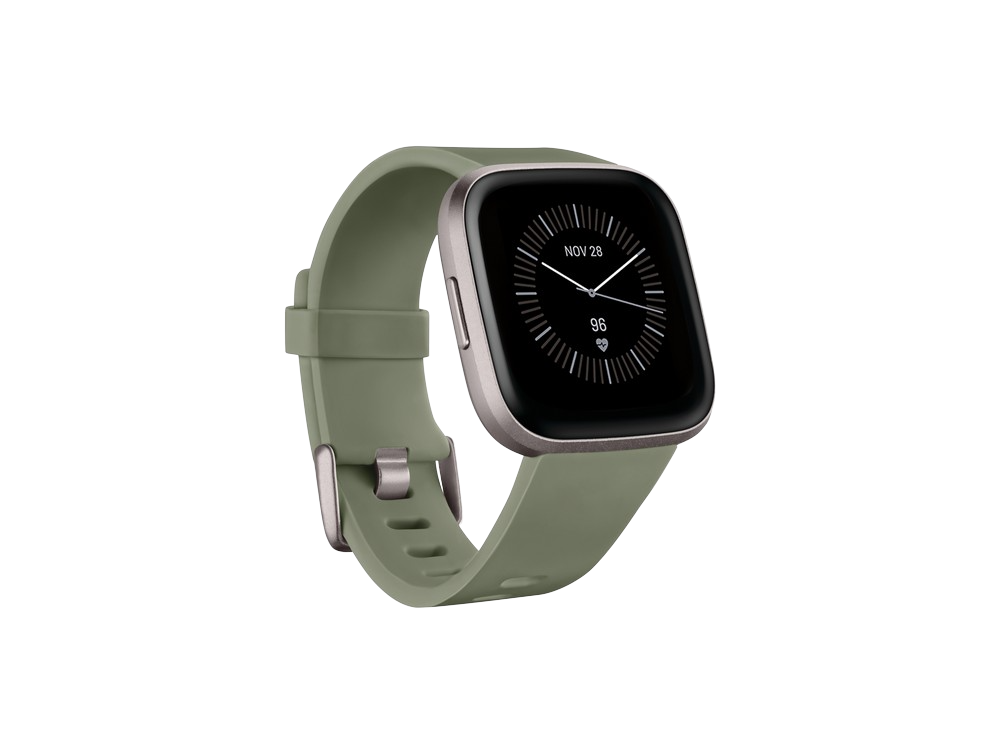 Smartwatch - Fitbit Versa 2, Gris premium, GPS, Sumergible, 15modos ejercicio, Análisis sueño + 2 correas