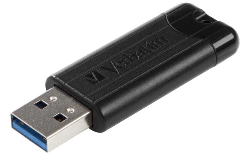 VERBATIM Pinstripe pendrive 64GB, fekete (49318)