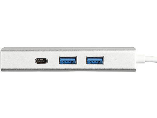 HAMA 135758 Aluminium - USB-Hub (Silber)