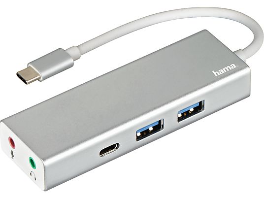 HAMA 135758 Aluminium - USB-Hub (Silber)