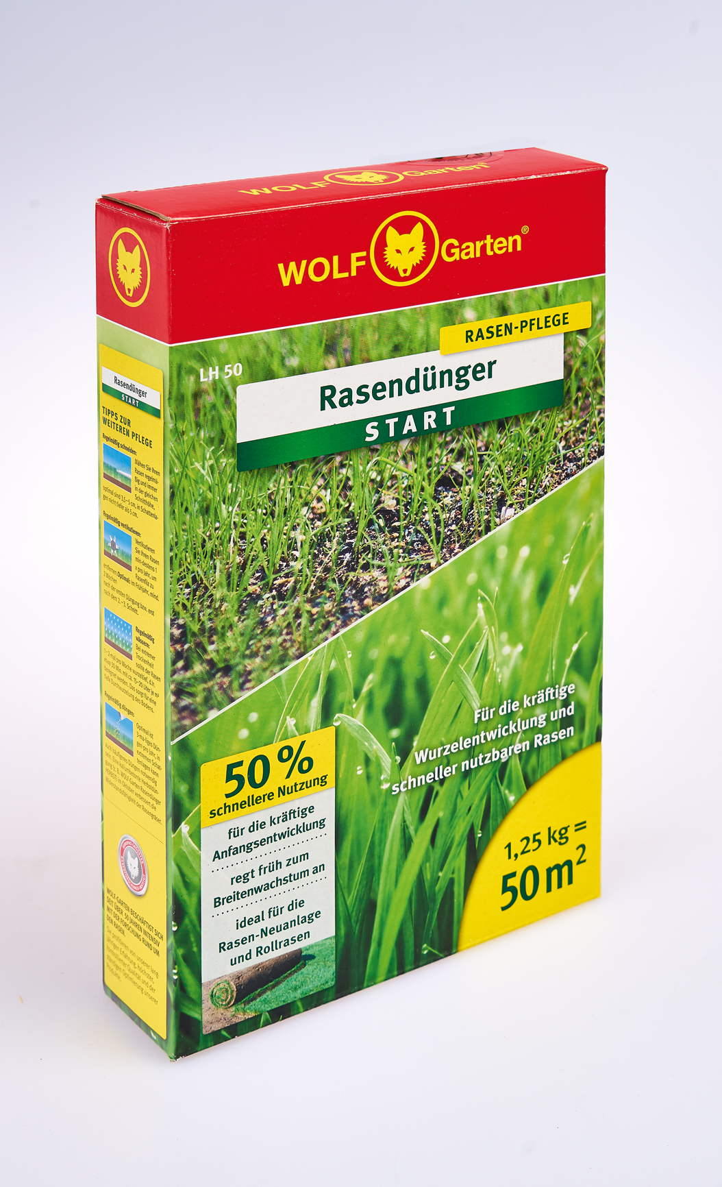 WOLF GARTEN LH 50 Rasen-Starterdünger Grün/Rot/Gelb