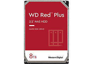 WESTERN DIGITAL WD Red Plus - Festplatte (HDD, 8 TB, Silber/Schwarz)