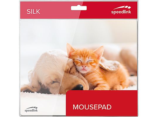 SPEEDLINK Silk - Dog & Cat - Tapis de souris gaming (Multicolore)