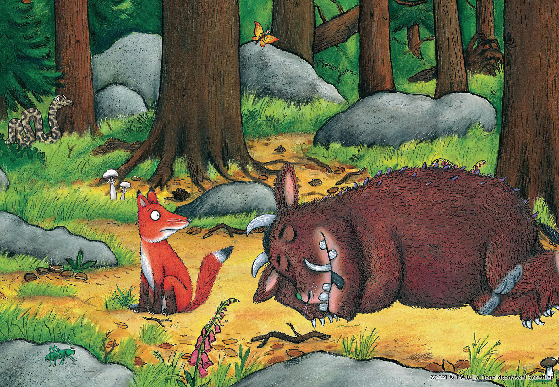 Puzzle RAVENSBURGER und die Waldes Tiere des Mehrfarbig Grüffelo