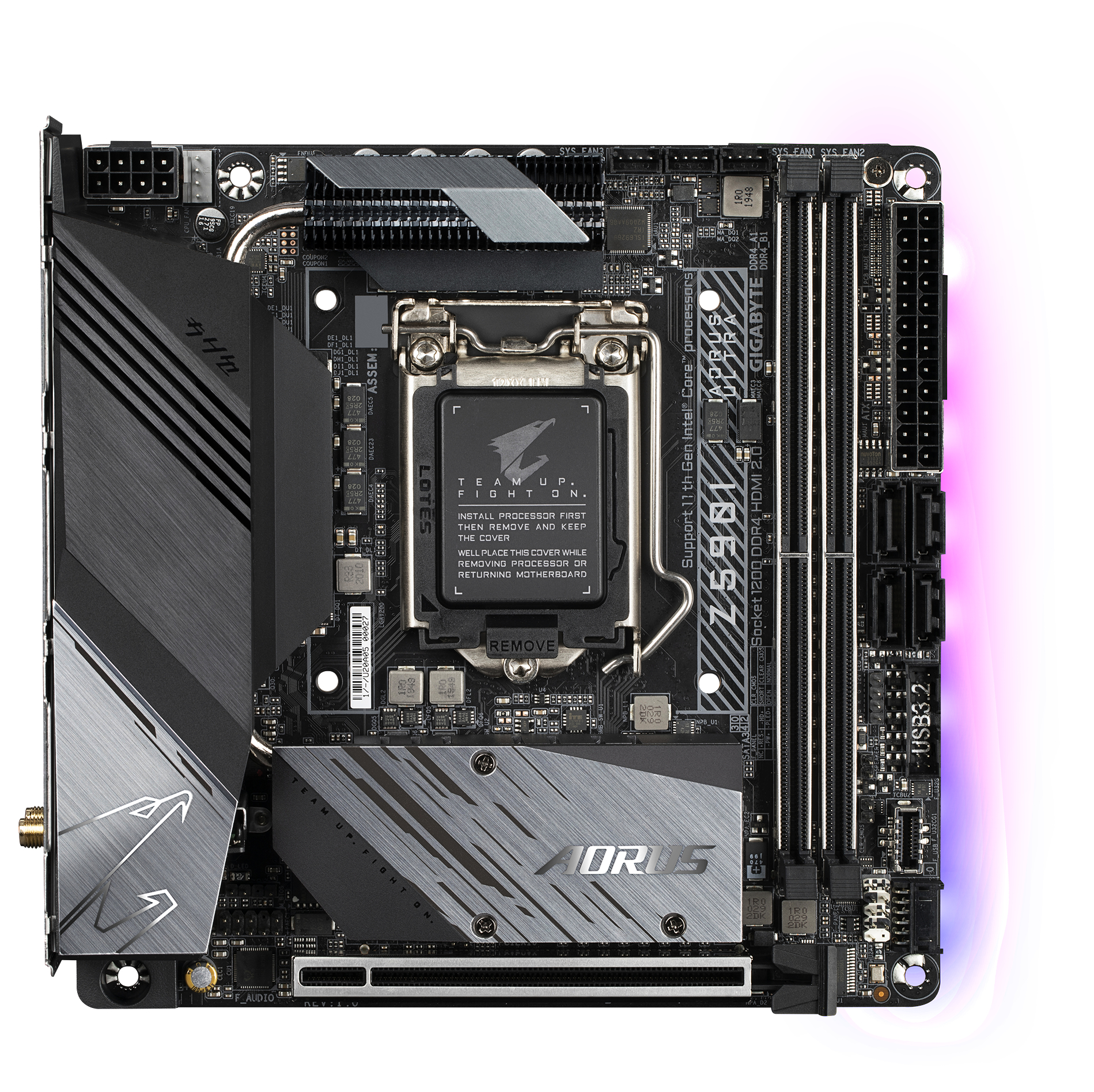 GIGABYTE Z590I AORUS ULTRA Mainboard Mehrfarbig