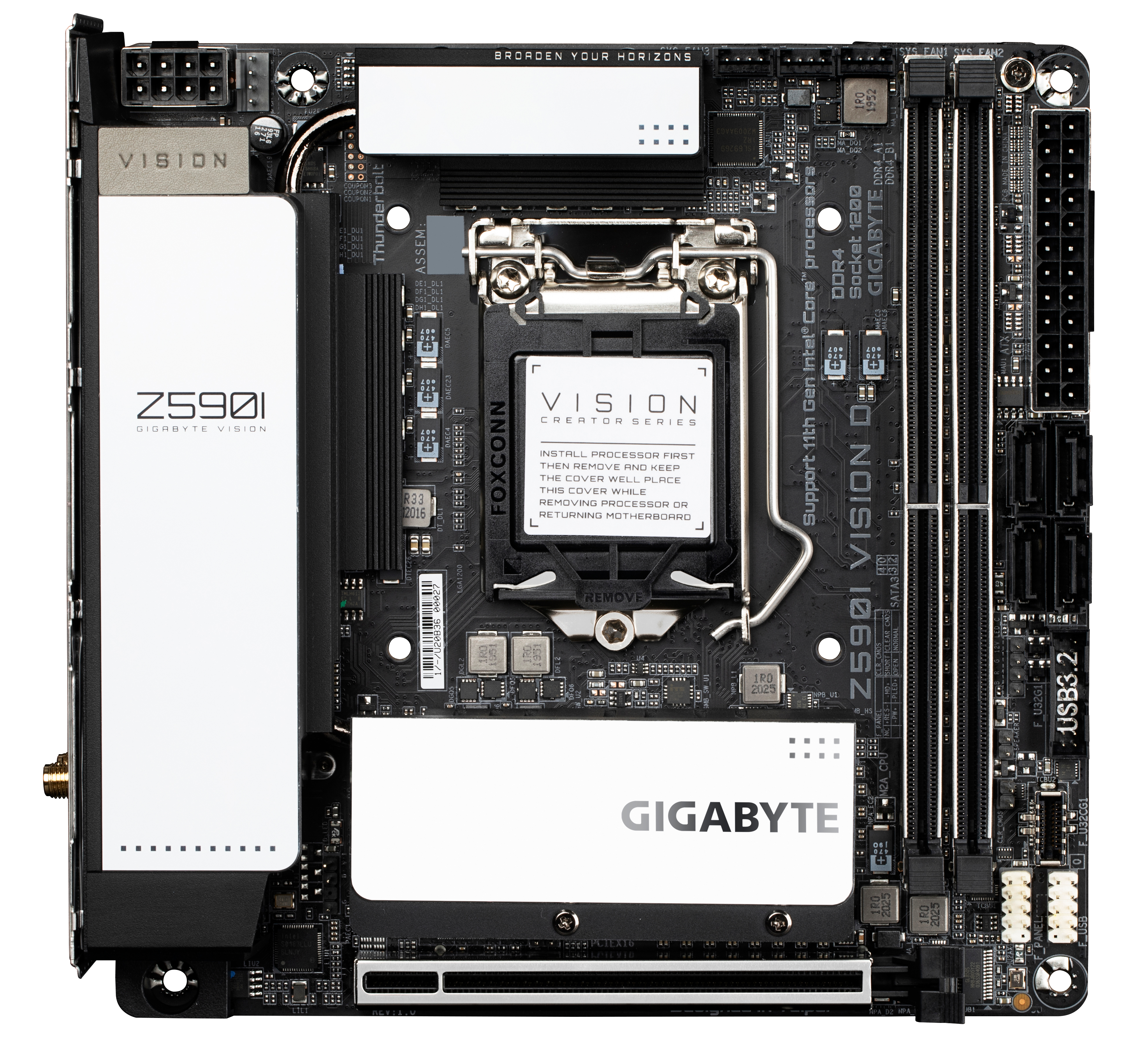GIGABYTE Z590I VISION D Mainboard Mehrfarbig