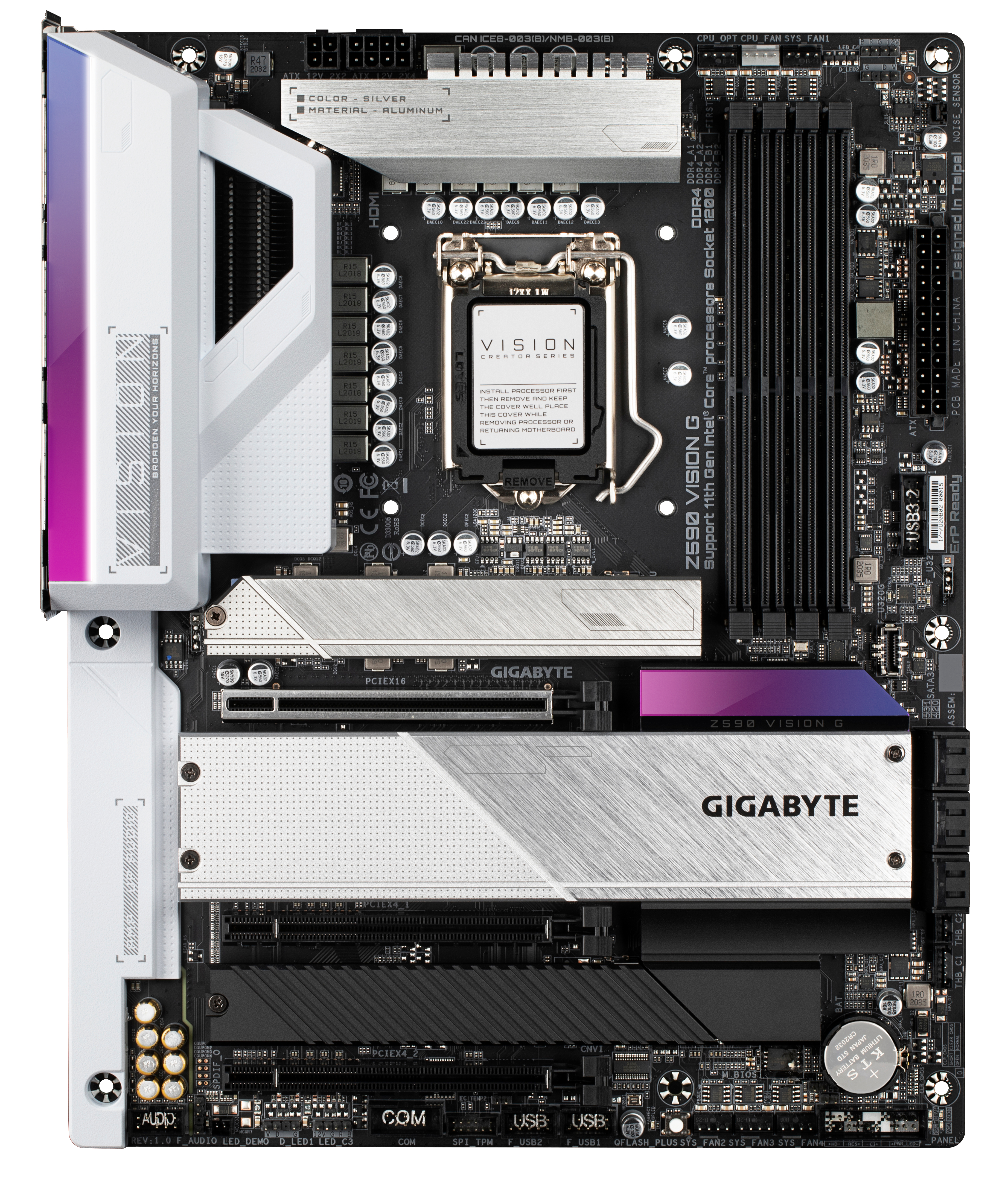 GIGABYTE Z590 VISION G Mainboard Mehrfarbig