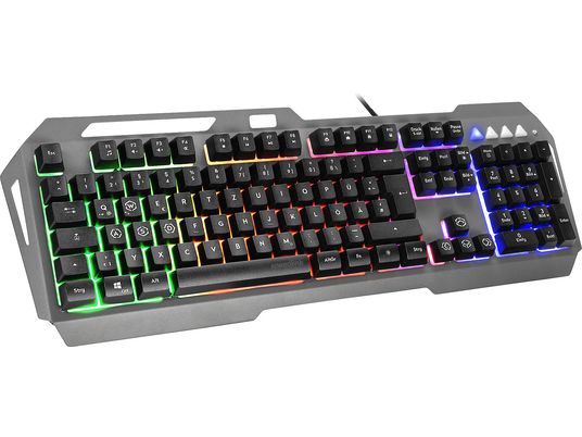 SPEEDLINK SL-670006-BK Lunera Rainbow - Gaming Tastatur, Kabelgebunden, QWERTZ, Schwarz