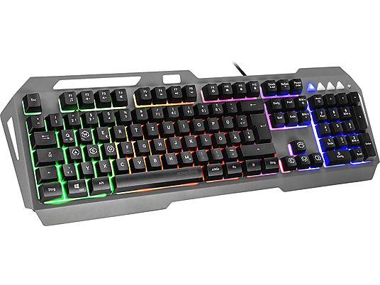 SPEEDLINK SL-670006-BK Lunera Rainbow - Gaming Tastatur, Kabelgebunden, QWERTZ, Schwarz