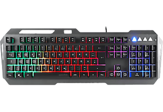 SPEEDLINK SL-670006-BK Lunera Rainbow - Tastiera da gioco, Wired, QWERTZ, Nero