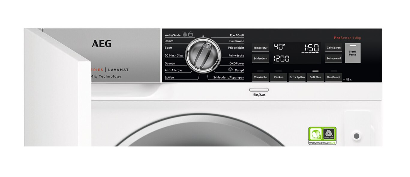 AEG L8FEI7485 Serie 8000 mit ÖkoMix Vormisch-Technologie Waschmaschine (8 kg, 1351 U/Min., C)