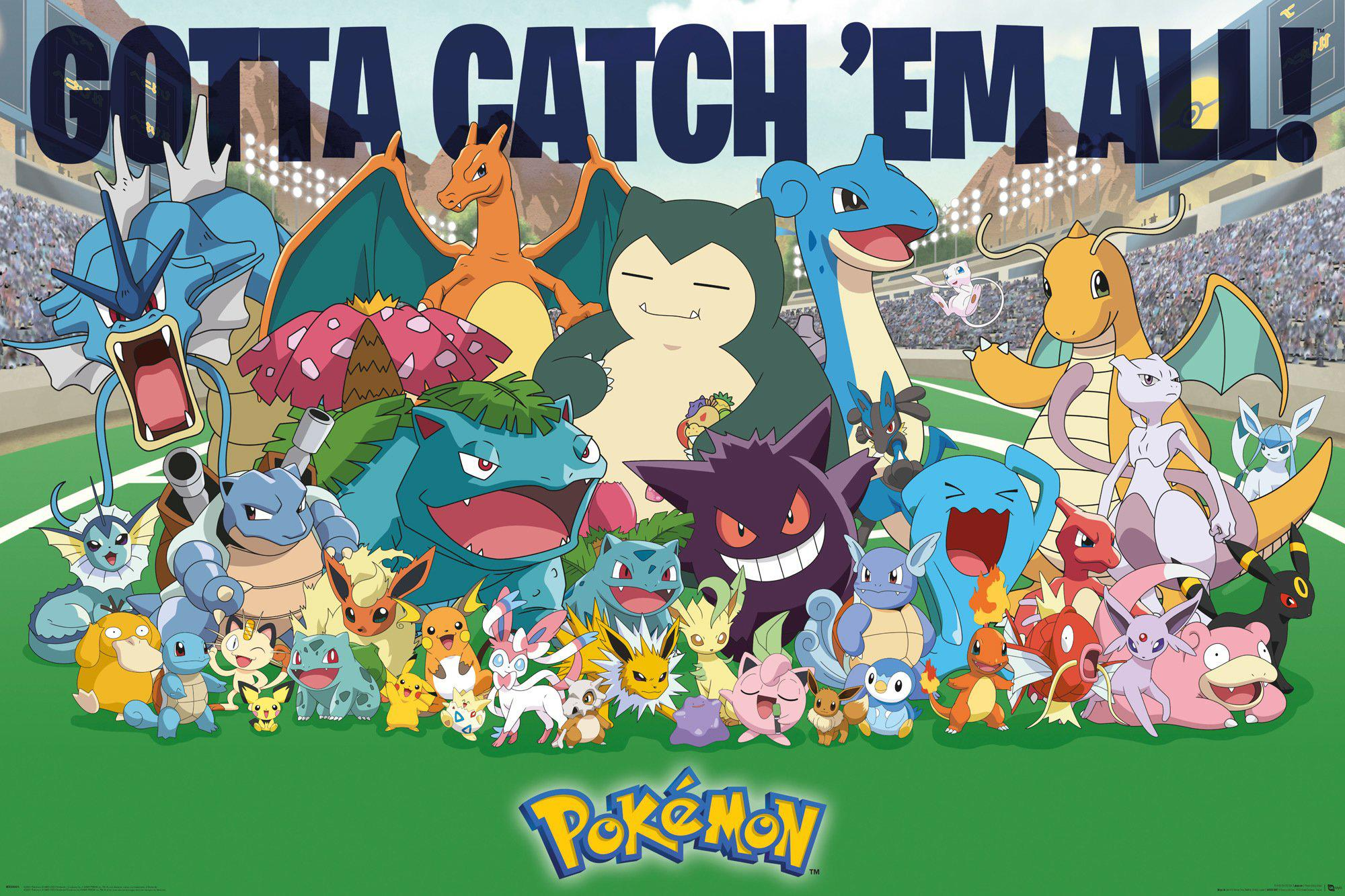 GB EYE \'em catch Favorites all! Poster Pokémon Gotta