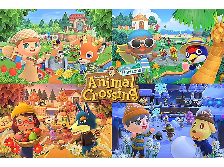 Neue japanische Produkte zu Schnäppchenpreisen PYRAMID INTERNATIONAL Animal Crossing Seasons Poster Horizons, 4 New NH