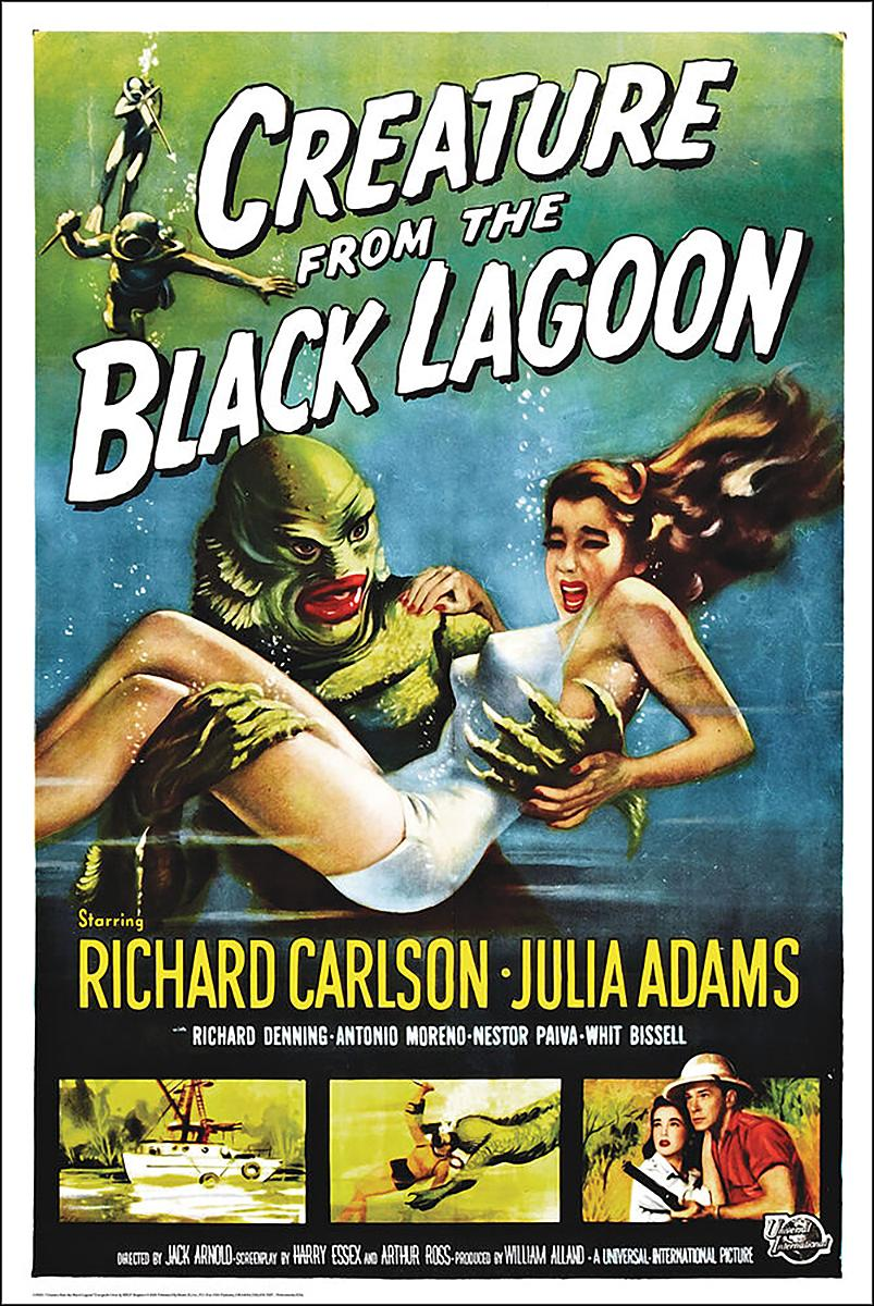 STUDIO B Filmplakat from Lagoon, Poster Black US Creature the