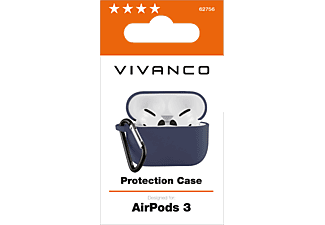 VIVANCO 62756 Protection Case für AirPods 3 mit Karabiner, blau