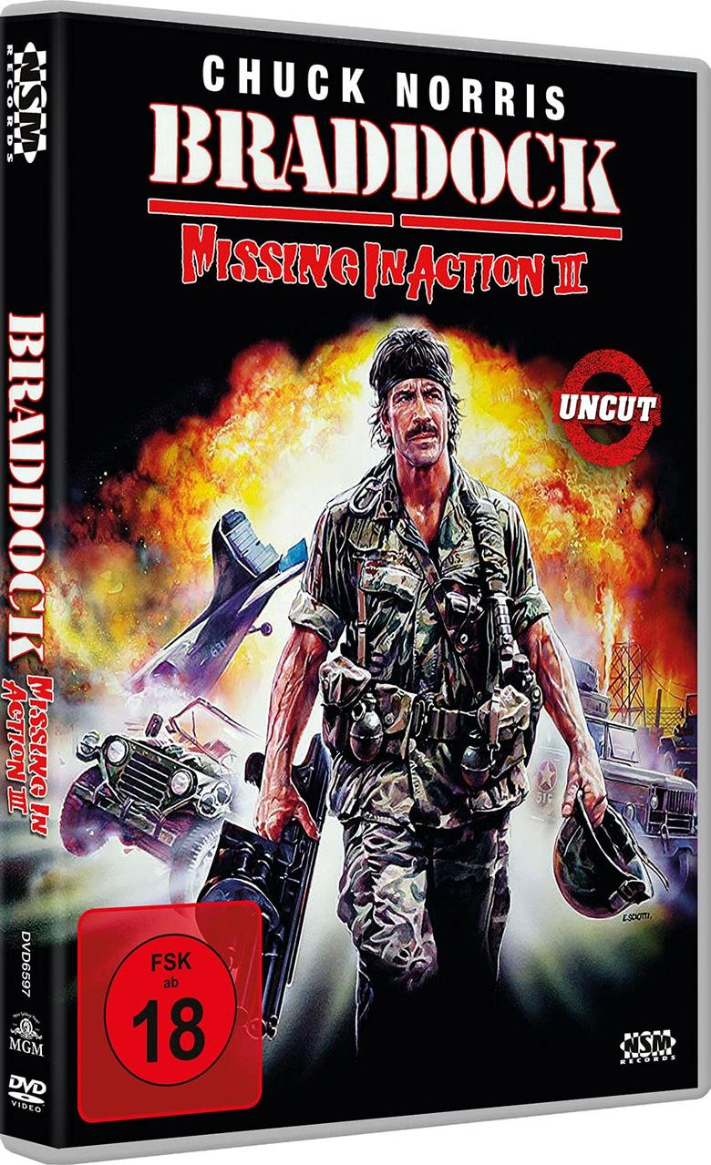 DVD-Cover von Braddock: Missing in Action III, mit Chuck Norris.