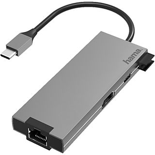 HAMA 200109 - Adattatore multiporta USB-C (Grigio)